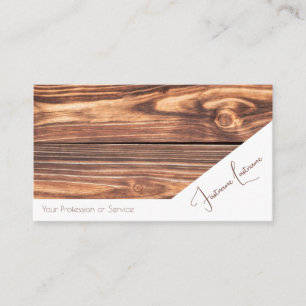 Braun 100% natürliches organisches Holz-Innendesig Visitenkarte