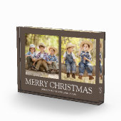 Braun 2 Foto Frohe Weihnachtsfeiertage (Rechts)