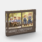 Braun 2 Foto Frohe Weihnachtsfeiertage (Links)