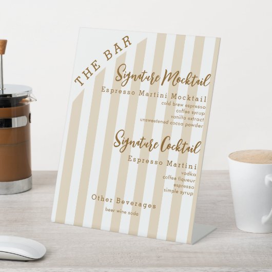 Braun 2 Signature Drinks Mocktail Cocktail Bar Sockelschild (In SItu)