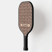 braun 3D-Kreis Geometrisch, Name hinzufügen oder M Pickleball Schläger (Links)