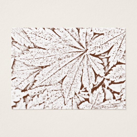 Braun Abstrakte Blätter Hochzeit Wohltätigkeit Lie (Rückseite)