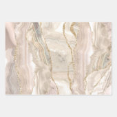 Braun-Alge in Schwarz und Beige Geschenkpapier Set (Vorderseite 3)