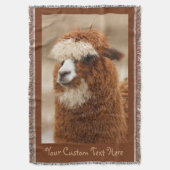 Braun-Alpaca-Schwertdecke Decke (Vorderseite Vertikal)