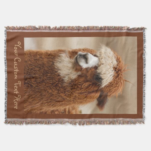 Braun-Alpaca-Schwertdecke Decke (Vorderseite)