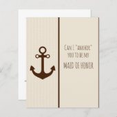 Braun Anker wirst du meine Trauzeugin sein (Vorne/Hinten)