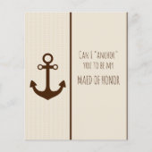 Braun Anker wirst du meine Trauzeugin sein (Vorderseite)