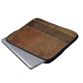 Braun-Antik-Buch-Design Laptopschutzhülle (Vorne Knopf)