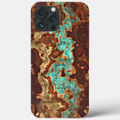 Braun Aqua Türkis Grüne Marbella Kunst Case-Mate iPhone Hülle (Rückseite)