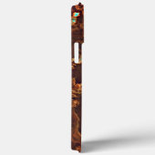 Braun Aqua Türkis Grüne Marbella Kunst Case-Mate iPhone Hülle (Rückseite / Rechts)