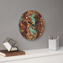 Braun Aqua Türkis Grüne Marbella Kunst