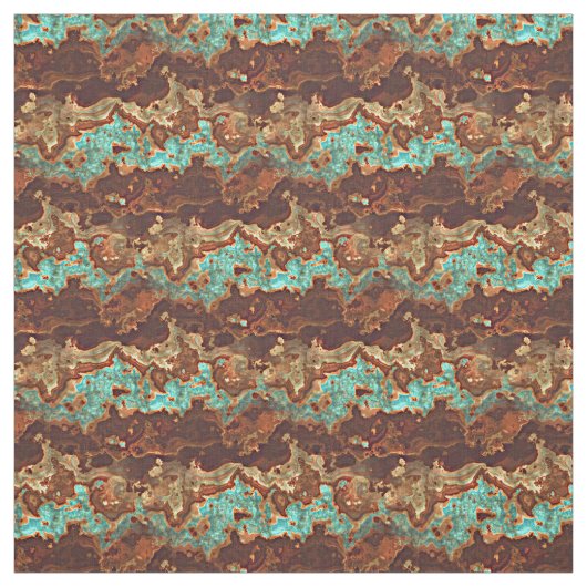 Braun Aqua Türkis Grüne Marbella Kunst Stoff (Muster)