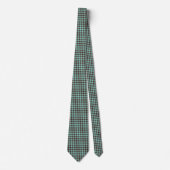 Braun-Aquamarin-Diamond-Schachbrett-Muster Krawatte (Vorderseite)