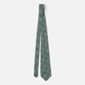Braun-Aquamarin-Diamond-Schachbrett-Muster Krawatte (Rückseite)