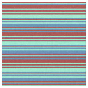 Braun, Aquamarine und blaues Muster Stoff