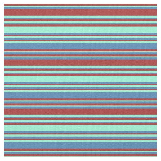 Braun, Aquamarine und blaues Muster Stoff (Nahaufnahme)