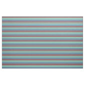 Braun, Aquamarine und blaues Muster Stoff (Fat Quarter (45,7 x 55,9 cm))