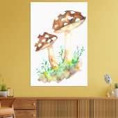 Braun-Aquarellmäschchen Leinwanddruck (Insitu (Wohnzimmer))