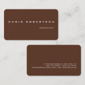 Braun attraktiv charmant Modern Minimalistisch Visitenkarte (Vorne/Hinten)