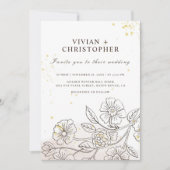 Braun auf Liebe Einladung Hochzeit (Vorderseite)