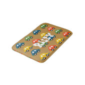 Braun Autos Badezimmerteppich Badematte (Schrägansicht)