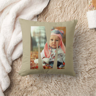 Braun Baby Anfangs Foto Kissen