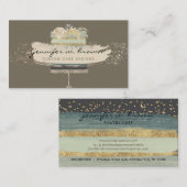 Braun Backbäckerei Bright Wedding Cake Visitenkarte (Vorne/Hinten)