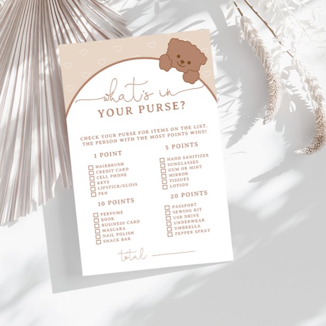 Braun Bären, was in Ihrem Purse Baby Shower Game (Von Creator hochgeladen)