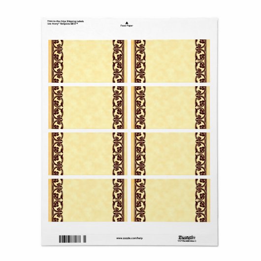 Braun-Barock-Vintages Element - benutzerdefinierte (Vorne)