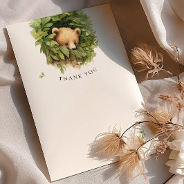 Braun Bear Baby Dusche Wasserfarbe Danke