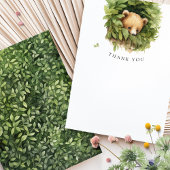 Braun Bear Baby Dusche Wasserfarbe Danke