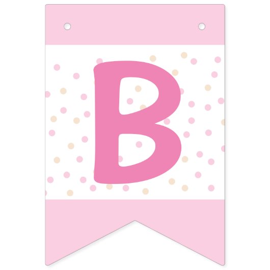 Braun Bear Baby Duwer Bunting Flag (Pink) Wimpelkette (Zweite Fahne)