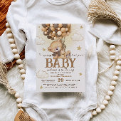 Braun Bear Bear Bearly Wait Baby Dusche Einladung