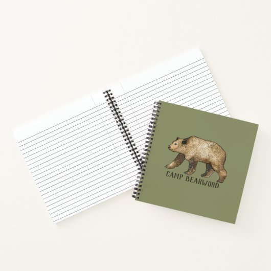 Braun Bear Custom Camp Journal oder Notebook Notizblock (Innenseite)