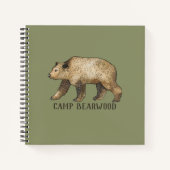Braun Bear Custom Camp Journal oder Notebook Notizblock (Vorderseite)