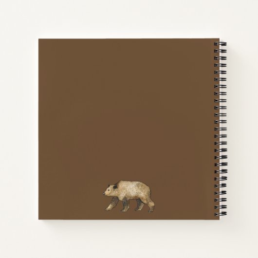 Braun Bear Custom Camp Journal oder Notebook Notizblock (Rückseite)