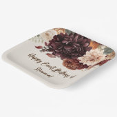 Braun Beige Elfenbeinküste Blume Blumenkohl Party Pappteller (Gewinkelt)