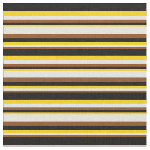 Braun, Beige, Gelb und Schwarz Stoff