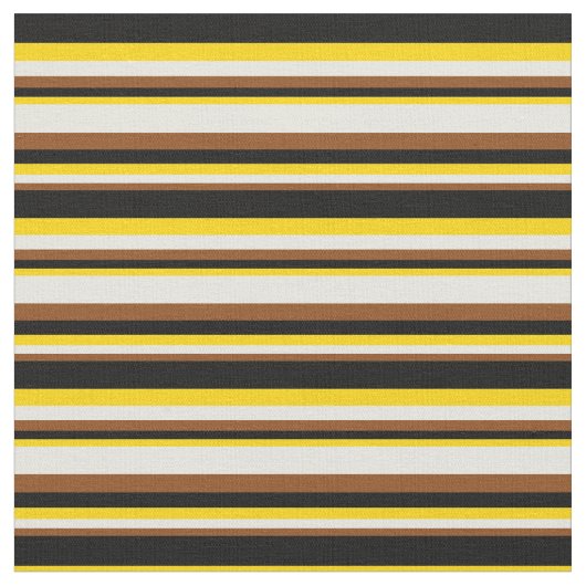 Braun, Beige, Gelb und Schwarz Stoff (Nahaufnahme)