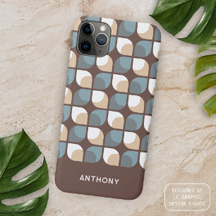 Braun Beige Grau Blau Mitten-des-Jahrhunderts Kuns Case-Mate iPhone Hülle