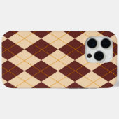 Braun Beige Herbst Raute Diamant Muster Case-Mate iPhone Hülle (Rückseite (Horizontal))