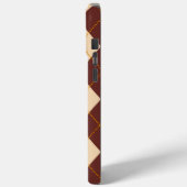 Braun Beige Herbst Raute Diamant Muster Case-Mate iPhone Hülle (Rückseite / Links)