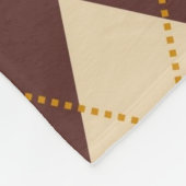 Braun Beige Herbst Raute Diamant Muster Fleecedecke (Ecke)