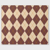 Braun Beige Herbst Raute Diamant Muster Geschenkpapier (Flach)