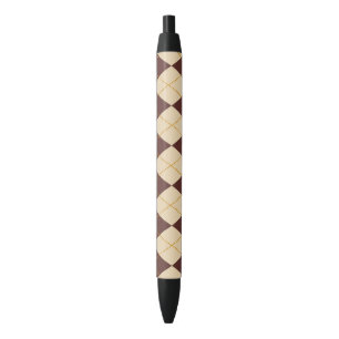 Braun Beige Herbst Raute Diamant Muster Kugelschreiber