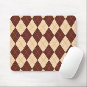 Braun Beige Herbst Raute Diamant Muster Mousepad (Mit Mouse)