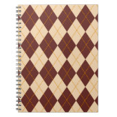 Braun Beige Herbst Raute Diamant Muster Notizblock (Vorderseite)