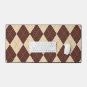 Braun Beige Herbst Raute Diamant Muster Schreibtischunterlage (Tastatur & Maus)