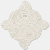 Braun-Beige Hochzeit personalisierte Gefälligkeits Geschenkschachtel (Ungefaltet)