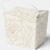 Braun-Beige Hochzeit personalisierte Gefälligkeits Geschenkschachtel (Rückseite)